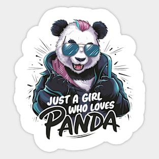 Just A Girl Who Loves panda Sticker